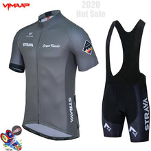 Load image into Gallery viewer, 2020 New STRAVA Summer Cycling Jersey Set Breathable Team Racing Sport Bicycle Jersey Mens Cycling Clothing Short Bike Jersey NW