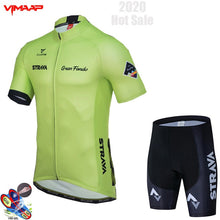 Load image into Gallery viewer, 2020 New STRAVA Summer Cycling Jersey Set Breathable Team Racing Sport Bicycle Jersey Mens Cycling Clothing Short Bike Jersey NW