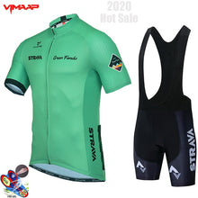 Load image into Gallery viewer, 2020 New STRAVA Summer Cycling Jersey Set Breathable Team Racing Sport Bicycle Jersey Mens Cycling Clothing Short Bike Jersey NW