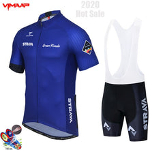 Load image into Gallery viewer, 2020 New STRAVA Summer Cycling Jersey Set Breathable Team Racing Sport Bicycle Jersey Mens Cycling Clothing Short Bike Jersey NW