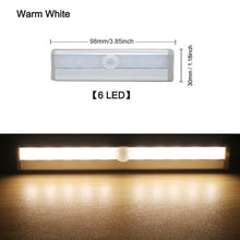 Load image into Gallery viewer, Wireless LED Under Cabinet Light PIR Motion Sensor Lamp 6/10 LEDs for Wardrobe Cupboard Closet Kitchen Lighting Led Night Light