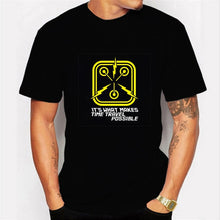 Load image into Gallery viewer, Back To The Future Tshirt Luminous T Shirt camiseta Summer Short Sleeve T Shirts back to future Tee Tops Streetwear T-shirts 4XL