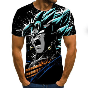 Summer New Dragon Ball Z 3D T Shirts Boy Tops Tees Unisex Short Sleeve Casual Japanese Anime T Shirts Plus Size XXS-6XL