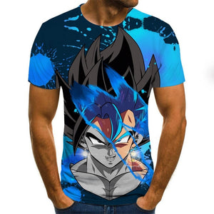 Summer New Dragon Ball Z 3D T Shirts Boy Tops Tees Unisex Short Sleeve Casual Japanese Anime T Shirts Plus Size XXS-6XL