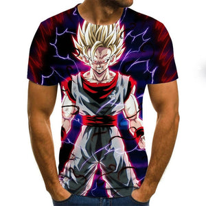 Summer New Dragon Ball Z 3D T Shirts Boy Tops Tees Unisex Short Sleeve Casual Japanese Anime T Shirts Plus Size XXS-6XL