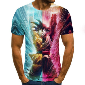 Summer New Dragon Ball Z 3D T Shirts Boy Tops Tees Unisex Short Sleeve Casual Japanese Anime T Shirts Plus Size XXS-6XL