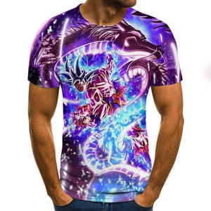 Summer New Dragon Ball Z 3D T Shirts Boy Tops Tees Unisex Short Sleeve Casual Japanese Anime T Shirts Plus Size XXS-6XL