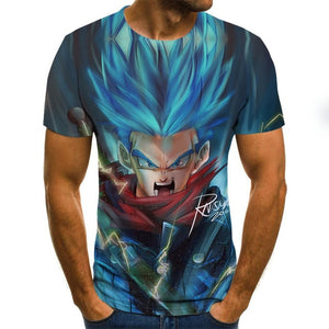 Summer New Dragon Ball Z 3D T Shirts Boy Tops Tees Unisex Short Sleeve Casual Japanese Anime T Shirts Plus Size XXS-6XL