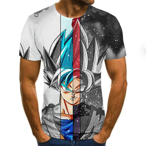 Summer New Dragon Ball Z 3D T Shirts Boy Tops Tees Unisex Short Sleeve Casual Japanese Anime T Shirts Plus Size XXS-6XL