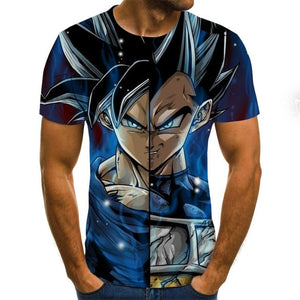 Summer New Dragon Ball Z 3D T Shirts Boy Tops Tees Unisex Short Sleeve Casual Japanese Anime T Shirts Plus Size XXS-6XL