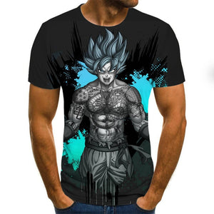 Summer New Dragon Ball Z 3D T Shirts Boy Tops Tees Unisex Short Sleeve Casual Japanese Anime T Shirts Plus Size XXS-6XL