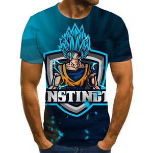 Summer New Dragon Ball Z 3D T Shirts Boy Tops Tees Unisex Short Sleeve Casual Japanese Anime T Shirts Plus Size XXS-6XL