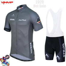 Load image into Gallery viewer, 2020 New STRAVA Summer Cycling Jersey Set Breathable Team Racing Sport Bicycle Jersey Mens Cycling Clothing Short Bike Jersey NW
