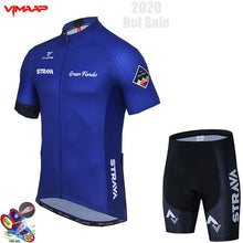 Load image into Gallery viewer, 2020 New STRAVA Summer Cycling Jersey Set Breathable Team Racing Sport Bicycle Jersey Mens Cycling Clothing Short Bike Jersey NW
