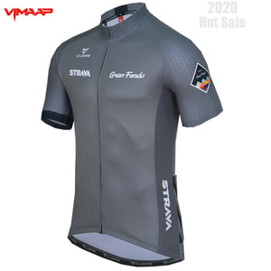 2020 New STRAVA Summer Cycling Jersey Set Breathable Team Racing Sport Bicycle Jersey Mens Cycling Clothing Short Bike Jersey NW