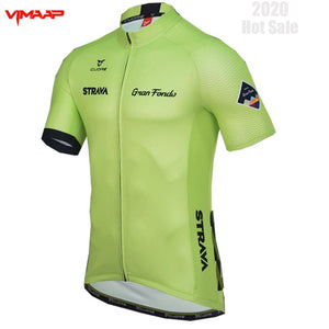 2020 New STRAVA Summer Cycling Jersey Set Breathable Team Racing Sport Bicycle Jersey Mens Cycling Clothing Short Bike Jersey NW