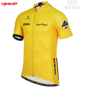 2020 New STRAVA Summer Cycling Jersey Set Breathable Team Racing Sport Bicycle Jersey Mens Cycling Clothing Short Bike Jersey NW