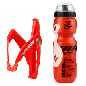 650ml Bicycle Waterbottle Mountain Road Bike Water Bottle Outdoor Cycling Kettle Portable with Bottle Holder Bike Accessory