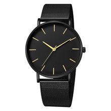 Load image into Gallery viewer, Minimalist Men Fashion Ultra Thin Watches Simple Men Business Stainless Steel Mesh Belt Quartz Watch Relogio Masculino
