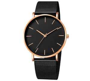 Minimalist Men Fashion Ultra Thin Watches Simple Men Business Stainless Steel Mesh Belt Quartz Watch Relogio Masculino