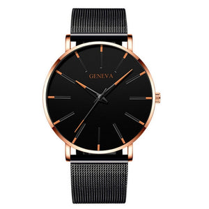 2020 Minimalist Men's Fashion Ultra Thin Watches Simple Men Business Stainless Steel Mesh Belt Quartz Watch Relogio Masculino