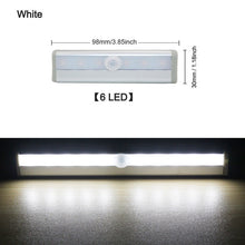 Load image into Gallery viewer, Wireless LED Under Cabinet Light PIR Motion Sensor Lamp 6/10 LEDs for Wardrobe Cupboard Closet Kitchen Lighting Led Night Light
