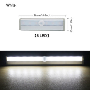 Wireless LED Under Cabinet Light PIR Motion Sensor Lamp 6/10 LEDs for Wardrobe Cupboard Closet Kitchen Lighting Led Night Light