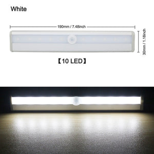 Wireless LED Under Cabinet Light PIR Motion Sensor Lamp 6/10 LEDs for Wardrobe Cupboard Closet Kitchen Lighting Led Night Light