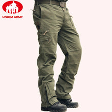 Load image into Gallery viewer, Men&#39;s Cargo Pants Army Military Style Tactical Pants Male Camo Jogger Plus Size Cotton Many Pocket Men Camouflage Black Trousers
