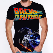 Load image into Gallery viewer, Back To The Future Tshirt Luminous T Shirt camiseta Summer Short Sleeve T Shirts back to future Tee Tops Streetwear T-shirts 4XL
