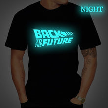 Load image into Gallery viewer, Back To The Future Tshirt Luminous T Shirt camiseta Summer Short Sleeve T Shirts back to future Tee Tops Streetwear T-shirts 4XL
